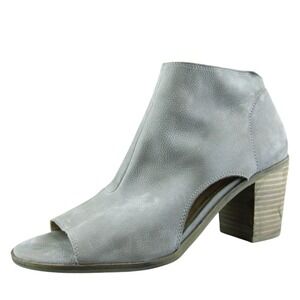 Lucky Brand Kasima‎ Women Ankle Boots Gray Leather Zip Size 9.5 Medium
